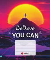 Sąsiuvinis Disco motivation su citatomis, (5-12 klasės), 32 lapų, langeliais