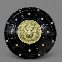 Handcrafted Steel Lion Shield  Medieval Knight Armor Replica for Cosplay, LARP, Display