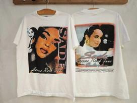 Sade Lovers Rock tour vintage white 2 sided t-shirt unisex classic style QT2270 XXXXL