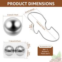 2Pack Espresso Frozen Ball Stainless Steel Espresso Chilling Ball Espresso Cooler Espresso Machine Accessories Coffee Gadgets