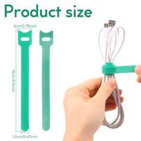 100Pcs Releasable Cable Ties Wire Organizer Hook Loop Straps Wrap Zip Bundle Bandage Tie Wire Management Home Office Fastening
