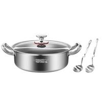 KOBACH 304 Stainless Steel Divided Hot Pot with Lid