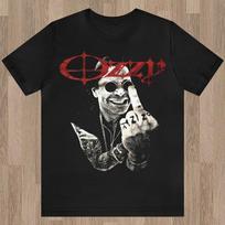 Ozzy OsBourne Middle Finger Cotton Black T Shirt XXXXL