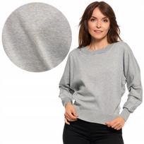 Women's Classic Sweater With Long Loose Sleeves Viscose MORAJ XS/S gray