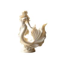 Sweet 3D Printed Mermaid Statue Sculpture Fairy Home Decoration Ocean Theme Desktop Ornaments Gift