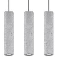 Lampa Wisząca Luvo 3 Gu10 Szary Beton Sollux Sl.0655