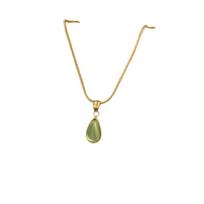 Titanium Water Drop Neck Chain Colorfast Snake Bone Chain Necklace Drop Pendant Necklace  Gift
