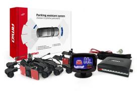 Parking sensor kit, LED reversing sensors GRAF, 8 sensors, black, internal, 16.5 mm AMIO-02258