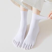 Short Hosiery Five Finger Socks Solid Color Five Toe Mid Tube Socks Fashion   Summer