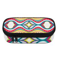 Pen Case 300D Polyester Organized Storage Zip Around Closure with Mesh Pocket Removable Divider and Pen Slots for Daily School Use One Size