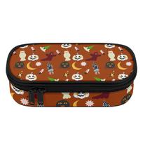 Pencil Pouch 300D Polyester Casual Zip Around Closure with Mesh Pocket Removable Divider and Pen Slots for Classroom Use One Size