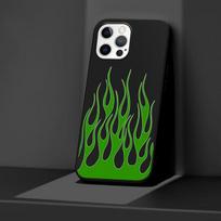 Telefono dėklas Apple iPhone 14 11 13 Pro Max 12 Mini Xr 7 8 +Se 2020 Xs 6 6s Plus 5 5s Cool Green Red Flame Fire silikoninis dangtelis iPhone XS Max
