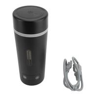 Kelioninis elektrinis virdulys 304 nerūdijančio plieno Temperatūros kontrolė 350 ml 300 W Nešiojamas vandens šildytuvas Black black