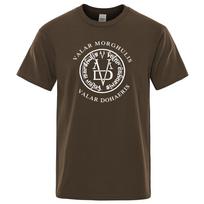 Valar Morghulis & Valar Dohaeris Tshirt Hip Hop Casual T-Shirt Men Short Sleeve 2023 Summer Brand T Shirt Casual Harajuku Tops S