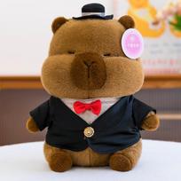 Couple wedding dress capybara plush toy 520 Valentine's Day gift wedding press doll confession kapi doll 30cm【0.42kg】