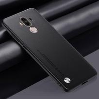 Prabangus PU odos dėklas Huawei Mate 9 Pro Mate9 nugarėlės dangtelis Silikoninis pilnos apsaugos telefono dėklas Huawei Mate 10 Pro Mate10 Mate 9 juoda