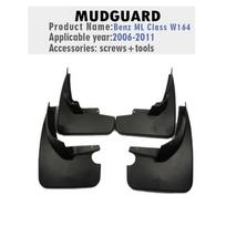 FOR Mercedes Benz ML CLASS W164 ML350 ML400 Purvasargis Sparnas Purvasaugiai Apsauga Apsauga nuo purslų Automobilio priedai Priekiniai Galiniai 4 vnt. juoda