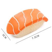Šuns Sushi Žaislas Juokingi Mieli Interaktyvūs Čirškantys Žaislai Atsparus Kandimui Dėvėjimuisi Kramtomasis Žaislas Naminiam Gyvūnėliui salmon 1pc