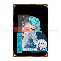 Haruki Murakami 1q84 Metal Sign Classic Vintage Printed Mural Funny Tin Sign Poster 20x30cm