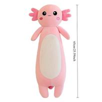 Mielas didelis axolotlio pliušinis žaislas Rožinis salamandros pagalvė-mėtytuvas Pliušinis žaislas Įdarytas gyvūnas Lėlytė Valentino dienos dovana Namų dekoras white