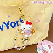 Sanrio Hello Kitty Kawaii Little Angel Collection Line Cinnamoroll Animation Design Animation Merchandise Figure Key Ring Pendant Bagpack Decoration