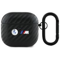 Etui do AirPods 4 BMW Carbon Double Metal Logo Czarne