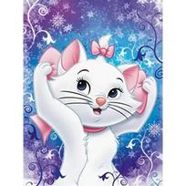 Disney Diamond Painting Marie Cat Ice and Snow Theme Art Painting, Diamond Mosaic Cross Stitch Diamond Inlaid Room Decoration Gift Round 20x30cm