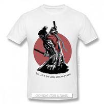 Cool Black TShirt Sekiro Shadows Die Twice Wolf Sengoku Kuro Game Homme T-Shirts Tee Pure Cotton Oversize Short Sleeve - Men'... S įvairiaspalvis