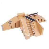 1 Set Fingerboard Skate Park with Mini Skateboards Professional Ramps Part Desktop Competition Venue Relieve Boredom Fidget Toys Children Boys Girls B