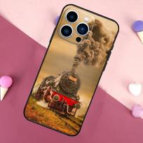 Vintage Steam Train Railway Phone Case For iPhone 17 16 Pro Max 17 Air 16E 13 12 Mini 14 15 Plus 11 Pro Max Back Cover For iPhone 11