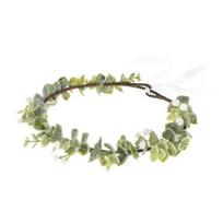 Yousheng Bridal Flower Crown Fairy Style Flower Crown Artificial Flowers Eucalyptus Leaf Chaplet Head Wreath for Weddings Beach Vacation Photo D