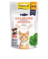 GimCat traškūs skanėstai katėms su lašiša ir špinatais, 50 g