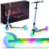 Sulankstomas dviračių paspirtukas vaikams, reguliuojamas, Lumiride LED 7 spalvos, 20 programų, mėlynas, Sun Baby