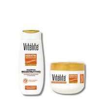 Plaukų šampūno ir kaukės rinkinys su keratinu VITELITE KERATIN rinkinys 2 vnt. 250ml+ 150ml