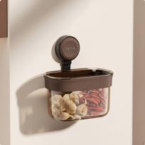 gingers Garlic Storage Bin Drainage Design Suction Cup Box Ventilated Hanging Basket for