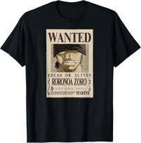 One Piece Anime Roronoa Zoro Wanted Poster T-Shirt XXL
