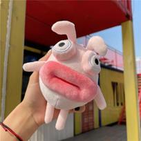Juokingas animacinis didžiaburnis pliušinis lėlės raktų pakabukas Minkštas kimštas žaislas vaikams mergaitėms Raktų pakabukas Pliušinis rankinės pakabukas