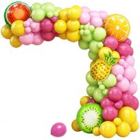 Hawaiian Themed Balloon Wreath Set, Pineapple Palm Balloon Arched Tropical Summer Beach Party Decoration 5 10 18inch