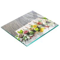 Decorative Glass Cutting and Serving Board Colorful Spices 60X52 Cm
