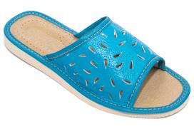 Blue women's slippers, comfortable home slippers, women's flip-flops 39