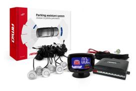 Parking sensor kit, LED reversing sensors GRAF, 8 sensors, silver AMIO-01597