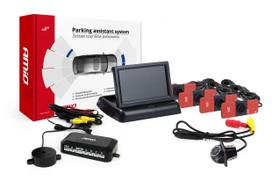 TFT02 4.3  parking sensor kit with HD-305-LED camera, 4 black internal sensors