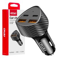 Car charger 50W 2x USB-A + 2x USB-C AMIO-04284