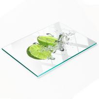 Dekoracyjna Deska Szkło Hartowane Do Krojenia Limonka Pod Wodą 80X52 Cm