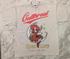 Cutthroat High Life Sexy Pirate Girl Shirt Mens XL Rare Moon Stars Streetwear Unisex T-Shirt S