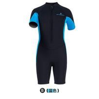2.5mm Kids Wetsuit Short Sleeve Front Zip Neoprene Dive Suit Snorkeling Surfing Swimming Youth Water Sports Size 8