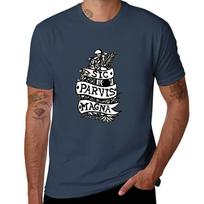 Uncharted Sic Parvis Magna Text Tshirt Casual Daily Graphic Tee S