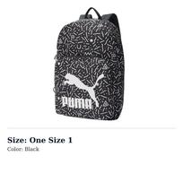 PUMA Fabric Backpack Unisex Black 077353-04 One Size 1