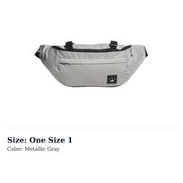 Adidas Recycled Polyester Fanny Pack Unisex Metallic Gray KC0251 One Size 1