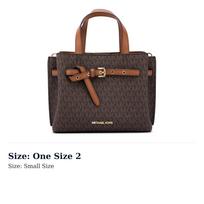 MICHAEL KORS Emilia Artificial Leather Handbag, Shoulder Bag, Crossbody Bag Small Womens Coffee 35H0GU5S1B-200 One Size 2